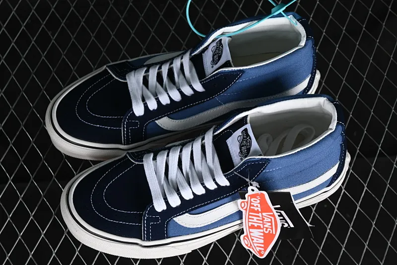All categories Vans Vans series Vans Mid Vans China Vans Sk8-Mid Vans official navy blue mid-top retro classic casual canvas shoes VN0A391F5TU